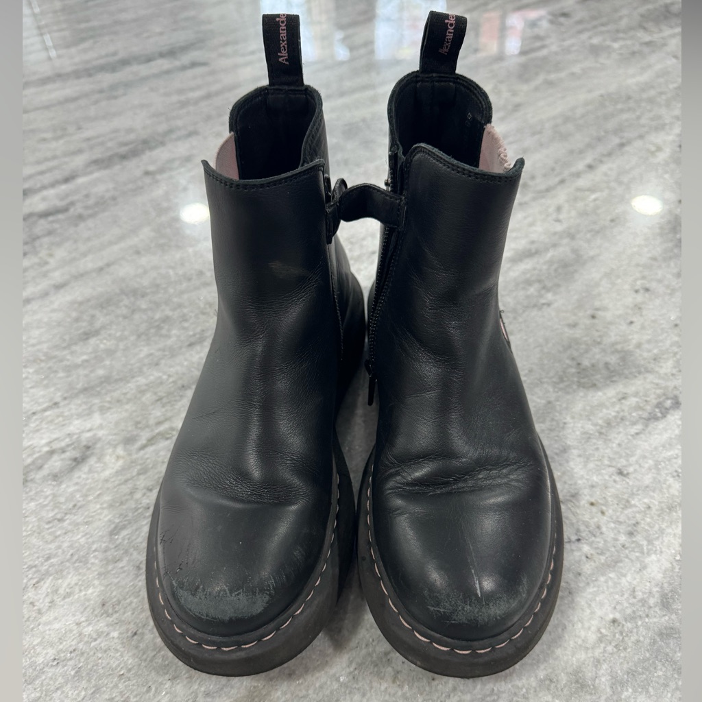 Alexander Mcqueen Kids Black & Pink Hybrid Chelsea Boots